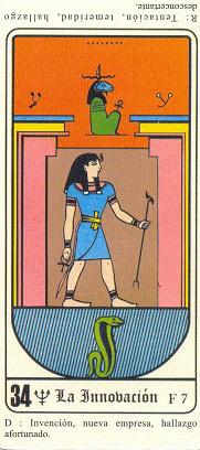 Tarot egipcio, arcanos menores. Del labrador (23) a la inciación (36 ...